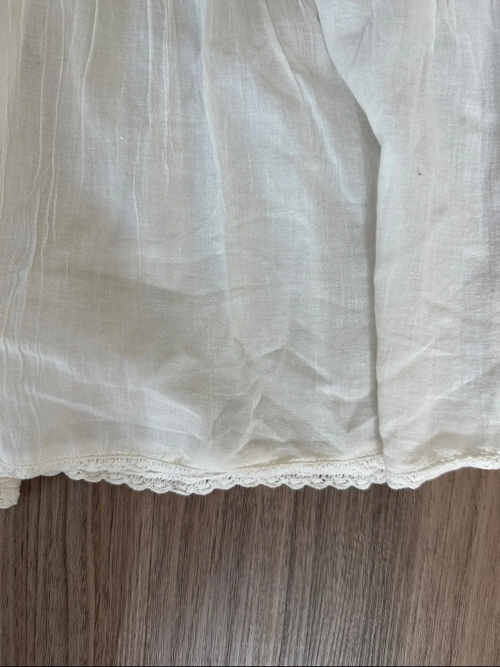 Aerie Bohemian White Tiered Cotton Skirt - Picture 4 of 9